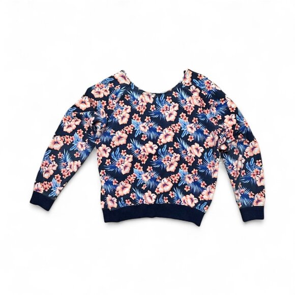 Pink - Victoria's Secret Open Shoulder Tropical Pullover Sweatshirt - Large - Picture 2 of 4